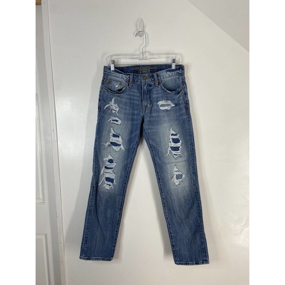 American Eagle Outfitters Other - American Eagle Mens Distressed Slim Straight Fit Jeans Medium Wash 30x32